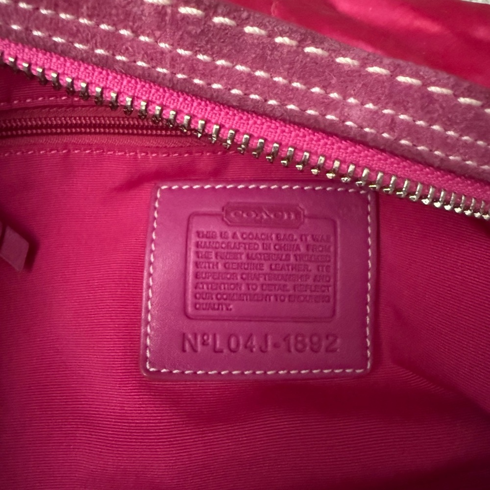Vintage Y2K Coach Hot Pink Hobo Shoulder Bag - Picture 5 of 8